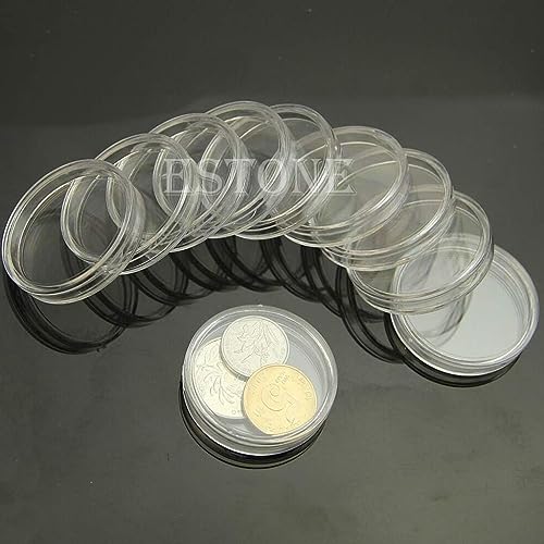 10 piezas de cápsulas redondas claras para monedas de 35mm miniatura 1