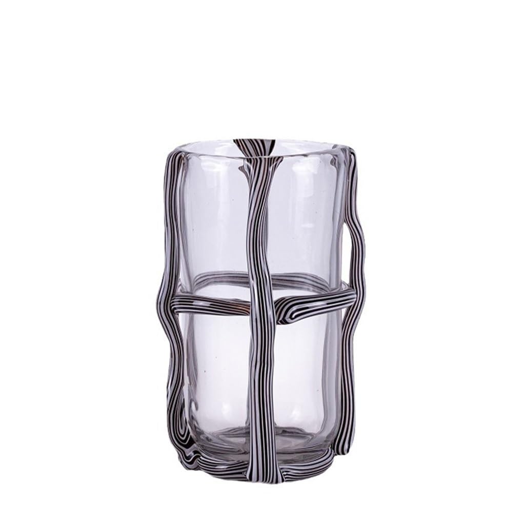 Vase hydroponique vintage en verre artisanal d'ameublement doux