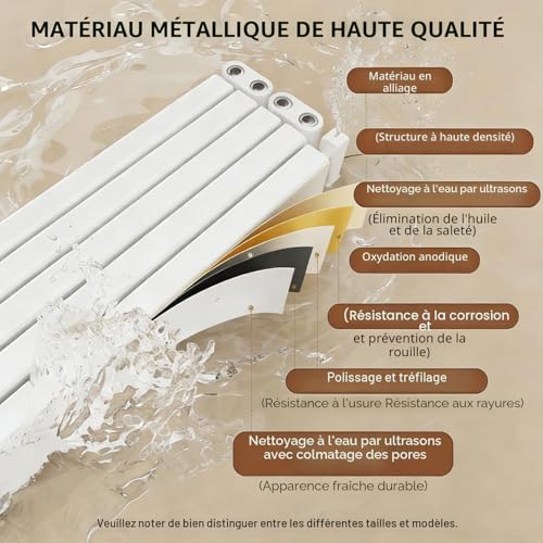 Rideau de douche pliable avec ventouses puissantes lavable blanc d'angle