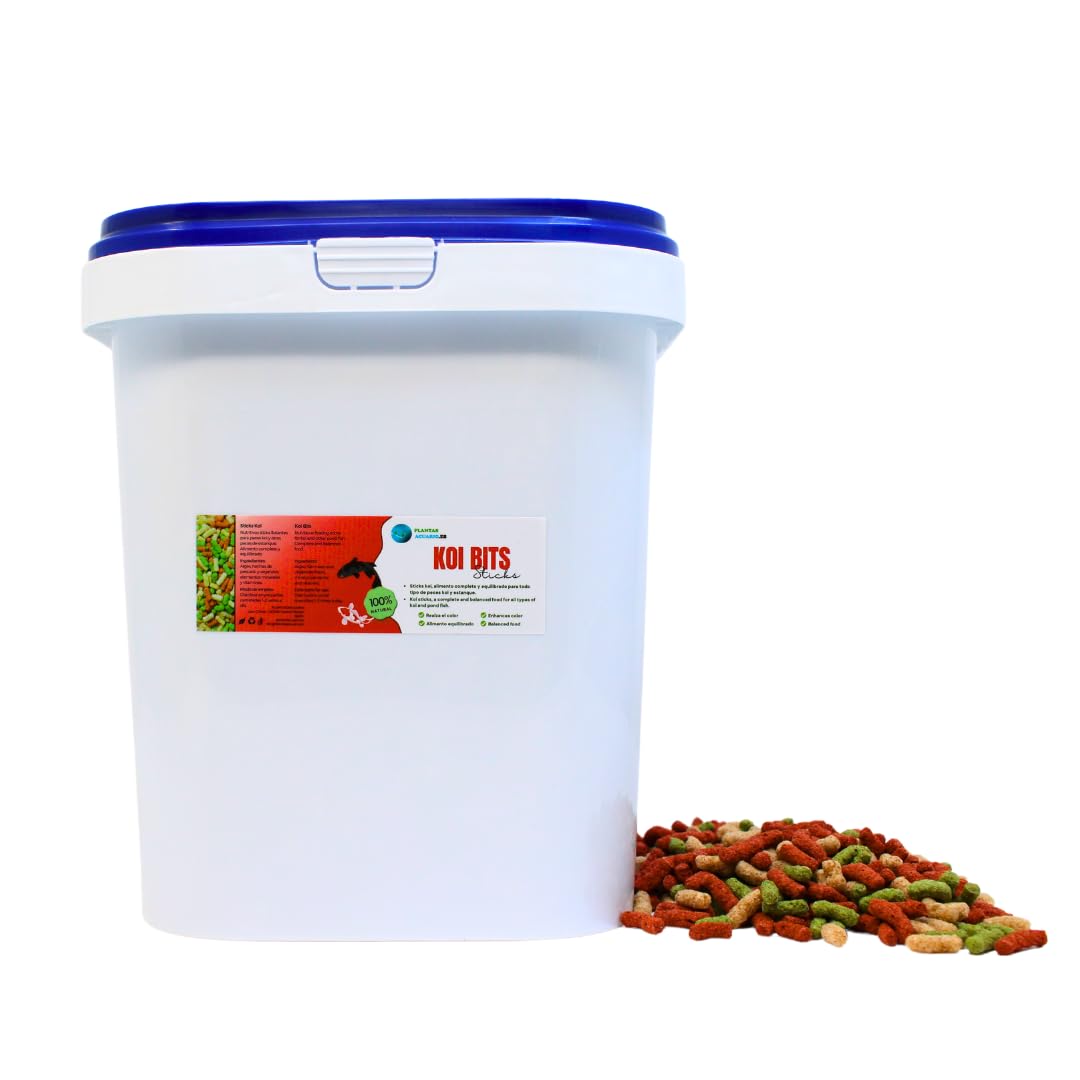 Koi bits 5500 ml, alimento Flotante para Peces de Estanque, Sticks nutritivos, Dieta equilibrada y Natural, Comida Completa para Todo Tipo de Peces y Carpas Ornamentales de Estanque.