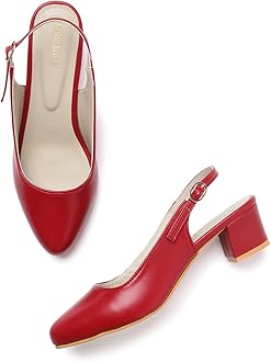 Women's Pointed Toe Block Heel Pumps for Office, Party and Formal Occasions