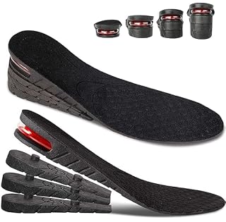 VMZONE Height Increase Insoles for Men & Women Soft 4-Layer Height Hoppers for Men Comfortable Breathable & Adjustable Height Insoles for Men Lift Up To 9cm Height Booster Shoe Heel Orthotic Soles