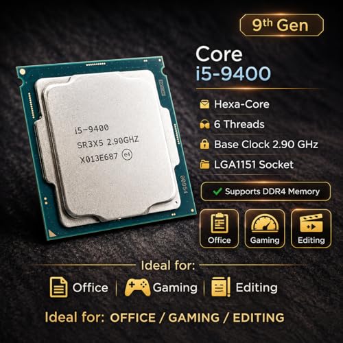 Image of Gaming Desktop PC with H310 Motherboard, i5 9th Gen Processor, 8GB DDR4 RAM, 256GB SSD, RGB Cabinet, HDMI, VGA, USB Ports, WiFi Support for Home, Office, Study & Basic Gaming