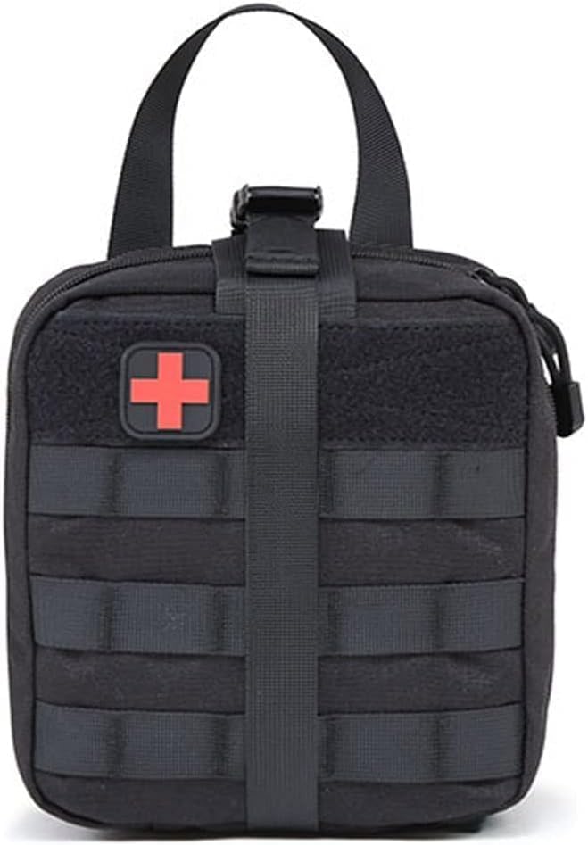 Medical Rescue Emergency Survival Kit, Small Portable First Aid Kit Bag,1000D Polyester Field Emergency Package, for Home(A)