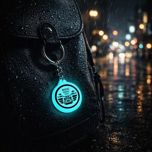 Image of Mi Glow Store Glow in Dark Keychain for Bike Men | Gift for Man | Bike Accessories | Charges in Light Glows in Dark | Key chain for Bike