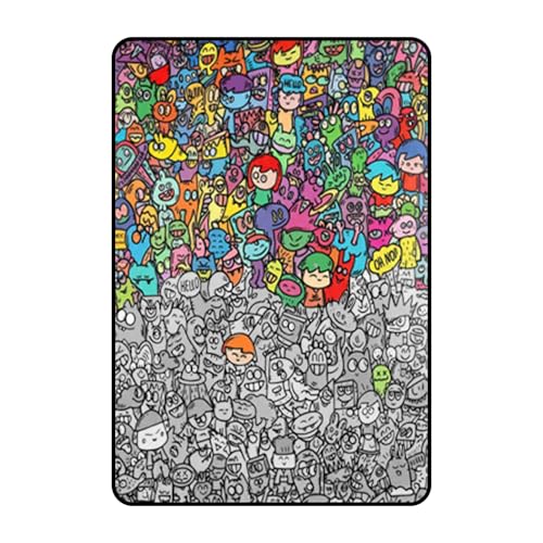 Genérico Coloriage Blanket – Plaids Lavables para sofá – Plaids de sofá, Regalo para niñas y familias Amantes del Ocio Creativo