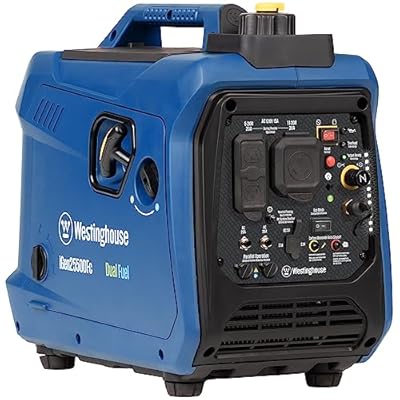 Westinghouse 2550 Peak Watt Super Quiet & Lightweight Portable Inverter Generator, RV Ready 30A Outlet, Gas and Propane Powered, CO Sensor, Parallel Capable, Long Run Time