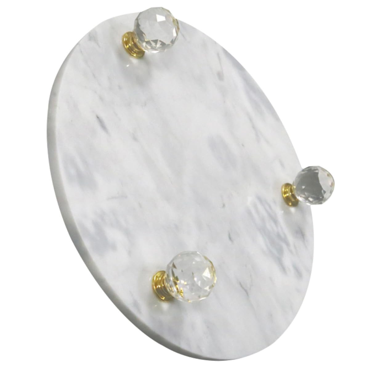 Bandeja Decorativa Soporte Elegante Redonda Multifunción de Mármol Diseño Delicado para Joyas y Decoración del Hogar para Sala y Comedor