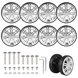 Amplia gama de suministro: Nuestro juego de ruedas de repuesto para cajas incluye todos los componentes necesarios para una reparación completa: 8 ruedas, 8 ejes, 8 pernos de eje, 16 arandelas y 2 llaves. Con este completo paquete de accesorios, podrá instalar directamente las ruedas para maletas sin tener que comprar materiales de montaje adicionales.