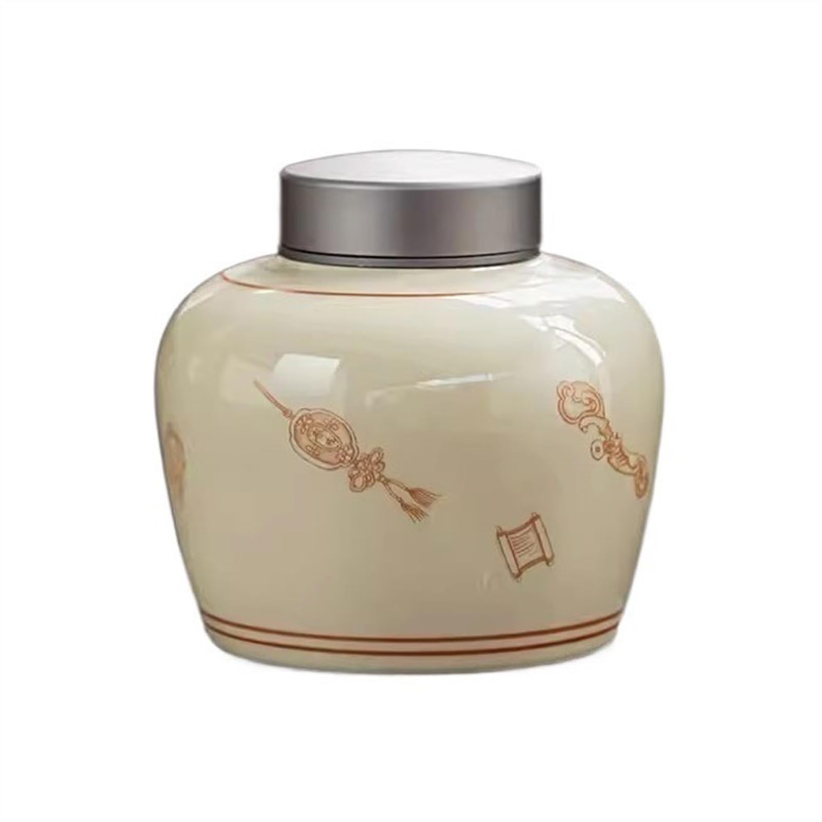 ZengL263NgS tea canister Metal Lid Tea Canister Medium Vintage Barn Kitchen Multifunctional Storage Caddy Kitchen Organisation