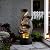 Takamota 46.8" Outdoor Water Fountains with Light Large Garden Fountain, 5-Tier Modern Cascading Garden Water Feature Outdoor for Patio, Deck, Porch, Backyard – Freestanding Resin Waterfall Fountain
