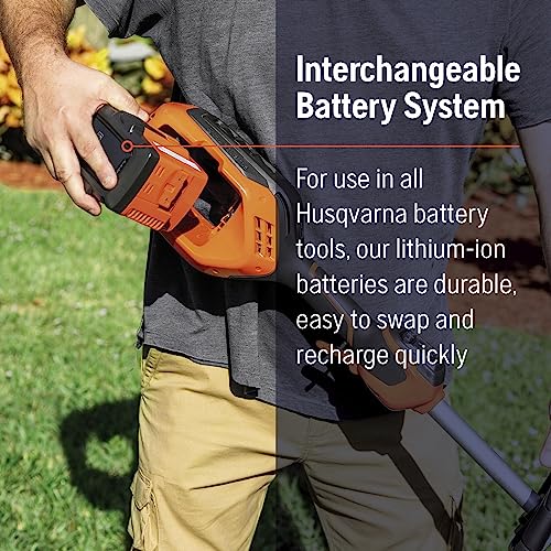 Husqvarna WeedEater 320iL Cordless String Trimmer with 4 Ah Battery and Charger, 16-Inch Straight Shaft Electric Weed Eater with Rapid Replace Trimmer Head for Reloading, Gifts for Men, 970480104 by Husqvarna - Image 3
