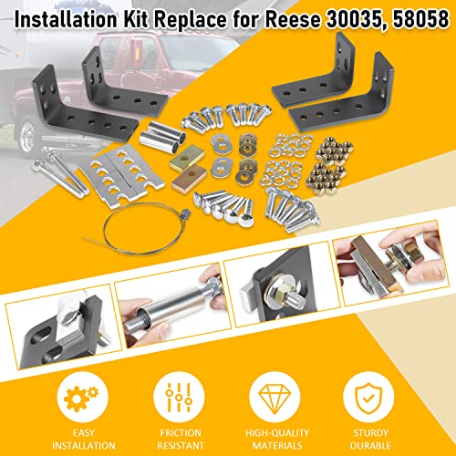 Universal Installation Kit W/Hardware And Brackets For Reese 5Th Wheel Trailer Hitches Installation Kit #30035, 58058 (10 - Bolt Design) #TOP1