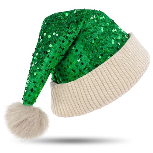 ASENKU Weihnachtsmütze Nikolausmütze Erwachsene Plüsche...