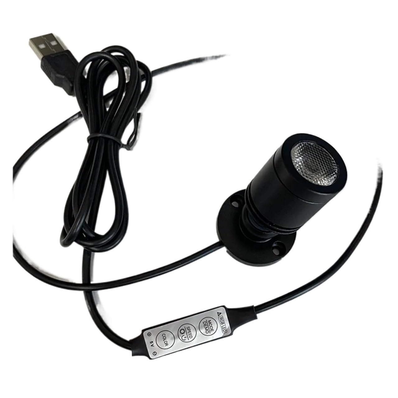 Reflektory LED z możliwością przyciemniania RGB mini wewnętrzna powierzchnia sufitowa interfejs USB 1 W 3 W model gablotowy lampa do domu dla lalek (przycisk krótki, biały)
