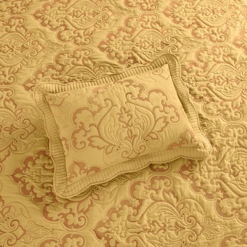 BrylaneHome Amelia Sham - King, Ivory Seaglass
