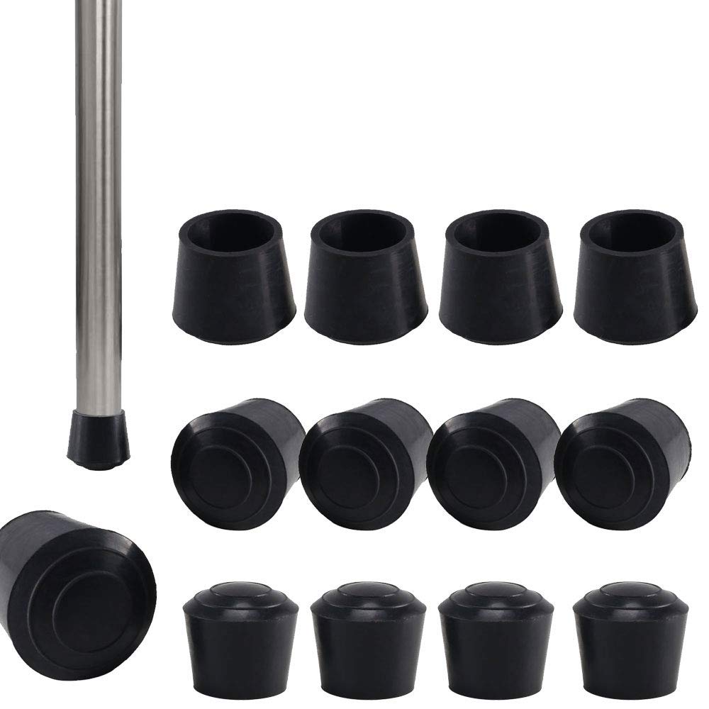 Chair Leg Tips Caps KINDPMA 32 Pack 7/8" Rubber Black Round Furniture