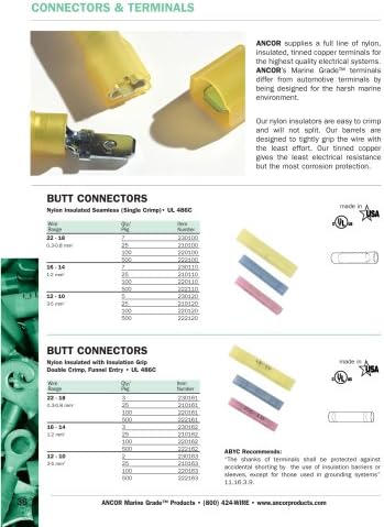 Ancor熱収縮&amp;ナイロン端コネクター 500 Pack