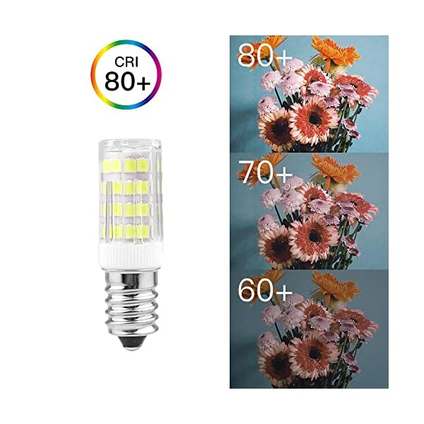 MZMing 4 Stück E14 LED Birne 4W für Dunstabzugshaube Led Kaltweiß Birne 6000K Led Kühlschrank Nicht Dimmbar Leuchtmittel… – Bild 5