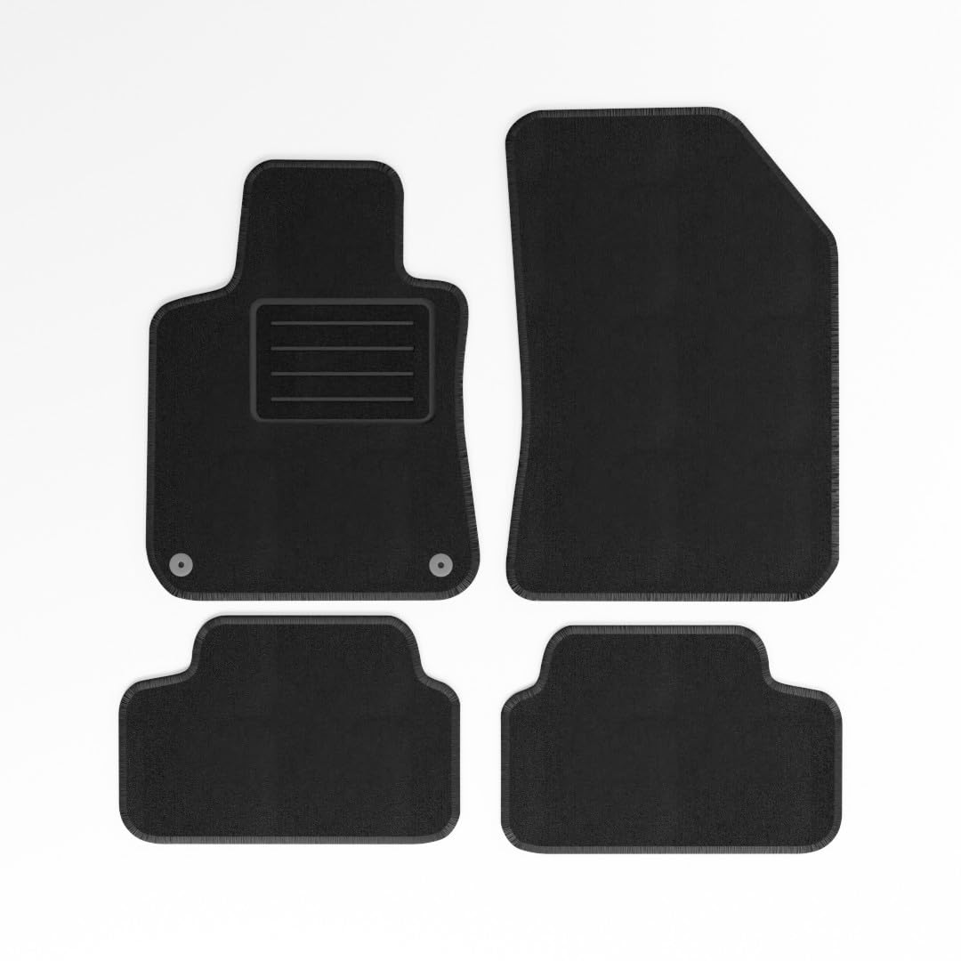 Mats4all Set di tappetini auto Compatibile con Peugeot 308 2013-2021 | Antiscivolo | Con rinforzo | 4 pezzi | Tappetini per auto | Set di tappetini