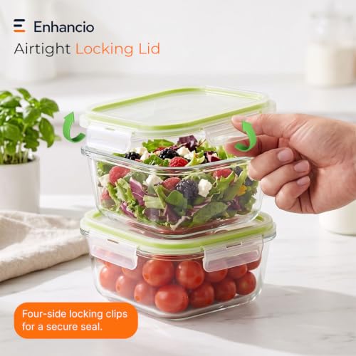 Image of Square Borosilicate Glass Containers with Lids, 800 ml Each, Set of 4 | 100% Food-Safe, Airtight & Leakproof | Microwave, Freezer & Dishwasher Safe for Lunch and Storage
