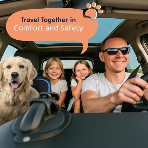 Image of Front Seat Dog Cover for Car, Truck & SUV - Waterproof, Non-Slip Pet Car Seat Cover for Dogs - Durable, Clean, Front Passenger Seat Protector for Pets & Vehicles. (1, Blue)