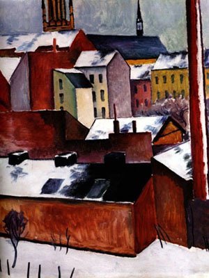 Peinture à l'huile The Storm 1911 Auguste Macke reproduction tableau grand format 36x48 pouces