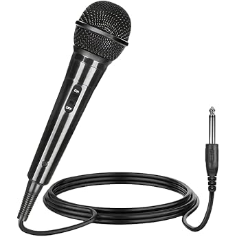 Dynamic Microphone Vocal Dynamic Microphone Karaoke Handheld Microphone Microphone Voice Microphone Jack 6.5 mm XLR Portable Micro Mic for DVD TV KTV Audio Mixer Singing Streaming Podcast Party