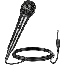 Dynamic Microphone Vocal Dynamic Microphone Karaoke Handheld Microphone Voice Microphone Jack 6.5 mm XLR Portable Micro Mic for DVD TV KTV Audio Mixer Singing Streaming Podcast Party