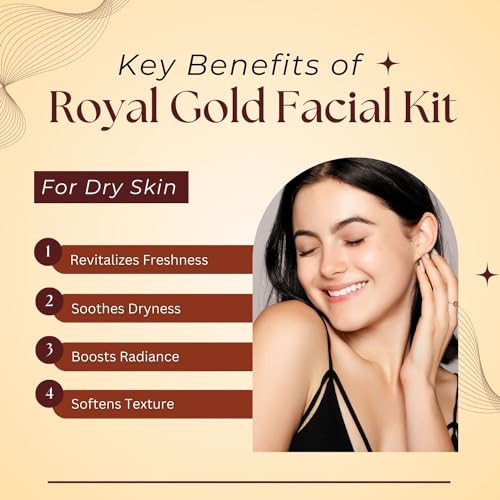 Image of Aroma treasures one time use facial kits with natural ingredients (Royal gold facial kit - Dry Skin)