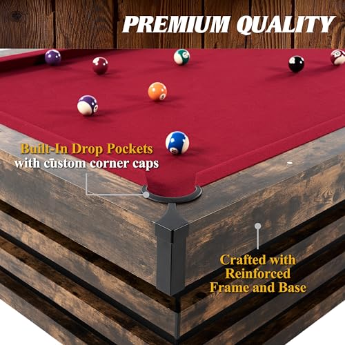 Image of Barrington Billiards Drop Pocket Pool Table with Complete Accessory Set