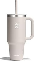 Vista 78 de Hydro Flask - Vaso de viaje con asa, tapa y pajilla, acero inoxidable térmico, 32 onzas, color azul