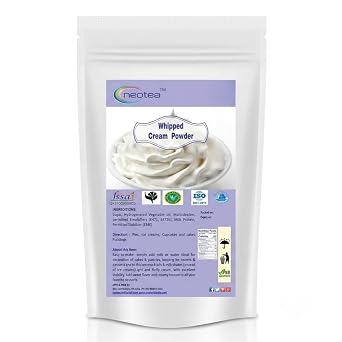 Neotea Whipped Cream Powder for Cake | Stabilizer | 200 GM 7.05 OZ | Premium for Cake & Ice Cream | Heavy Whipping Mix | Powdered for Icing & Toppings | for Baking & Desserts