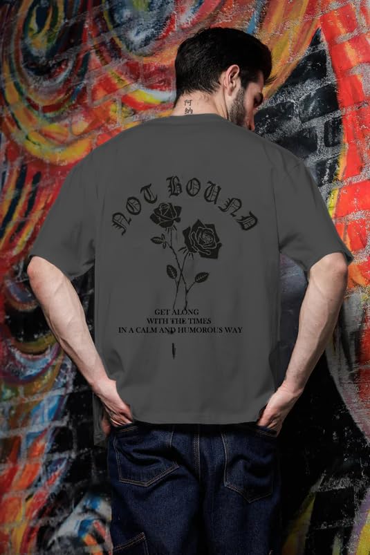 Image of Rigo Printed Oversized T-Shirts for Men | Drop Shoulder T-Shirt for Men