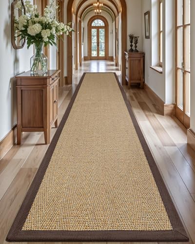 LUMI Sisal Runner Rug 3'x8' Non-Slip Indoor Hallway Carpet
