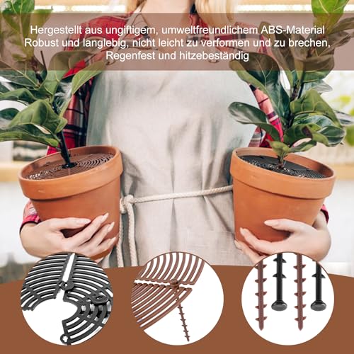 Blumentopfgitter Blumentopf Abdeckung 30cm 4stk Pflanzenschutz Katze Umweltfreundlichem Pflanzenschutzgitter Ungiftigem für Kinder und Haustiere Schutz von Pflanzen zu Hause vor dem Umkippen