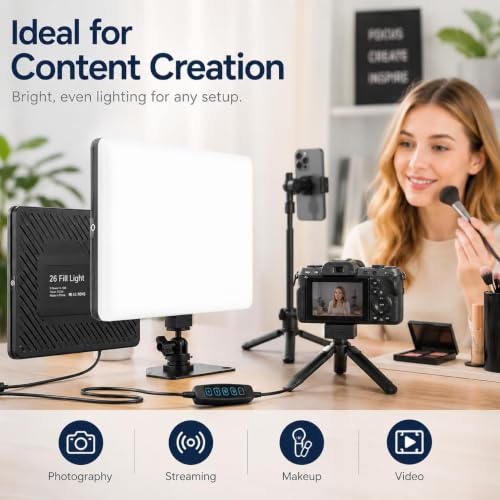Image of 11-Inch USB LED Panel Light for Video, Dimmable, 3 Color Modes