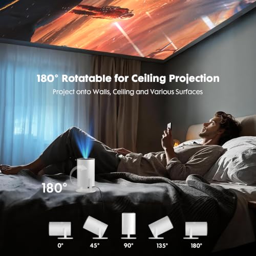 [Built-in Apps] Mini Projector with Wifi and Bluetooth 1080P Supported by Tecaki - Used condition - Image 8