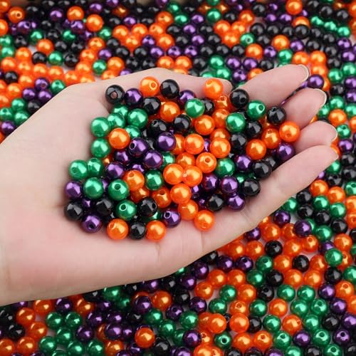 DUQGUHO Halloween Beads 8mm Halloween Charms for for Jewelry Making