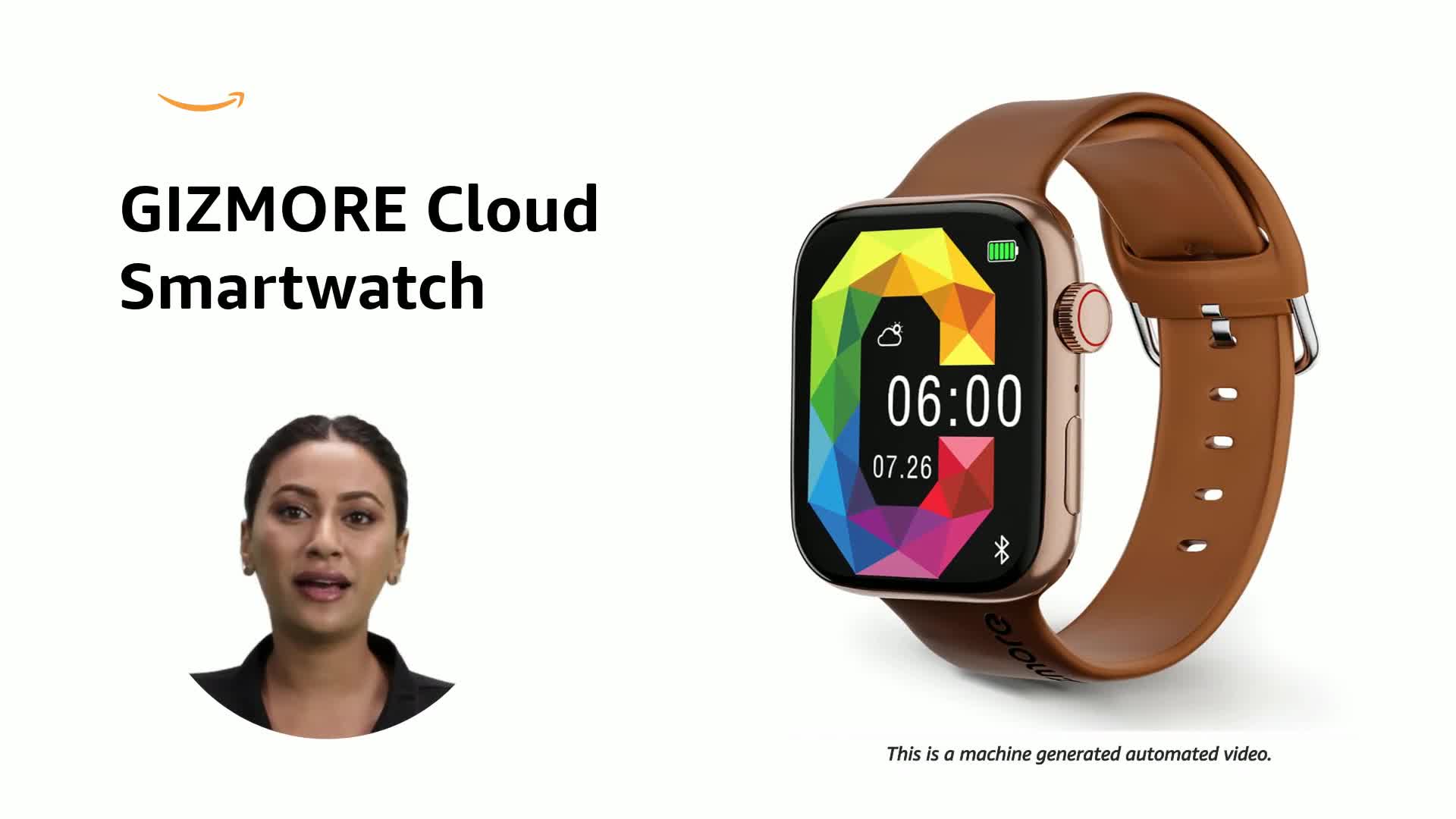 GIZMORE Cloud 1.85(4.69) cm IPS Large Display | AI Voice Assistant