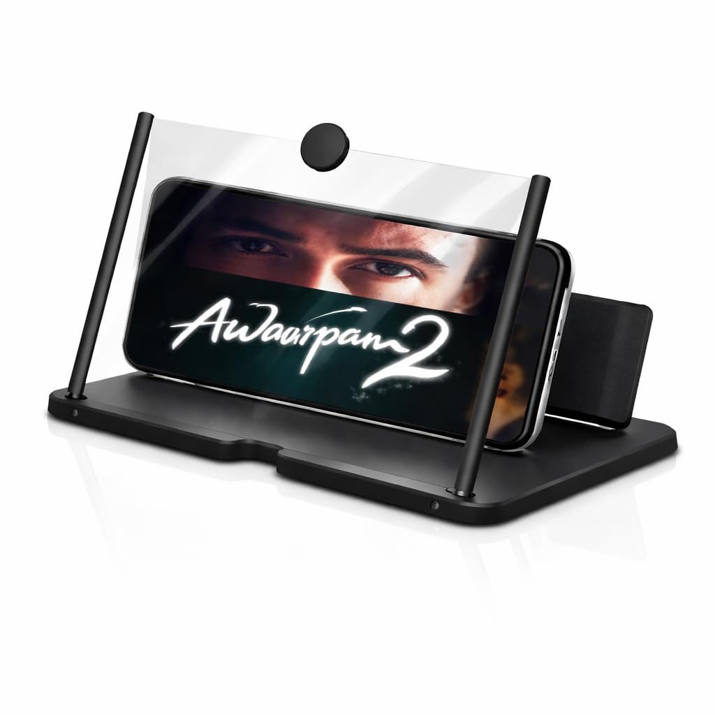 MABRON ( 2026 Brings 5 Years Warranty ) 3D Mobile Screen Amplifier 12 Inch | HD Screen Magnifier for Smartphone | Foldable Stand Video Enlarger for Movies & Gaming-image-29