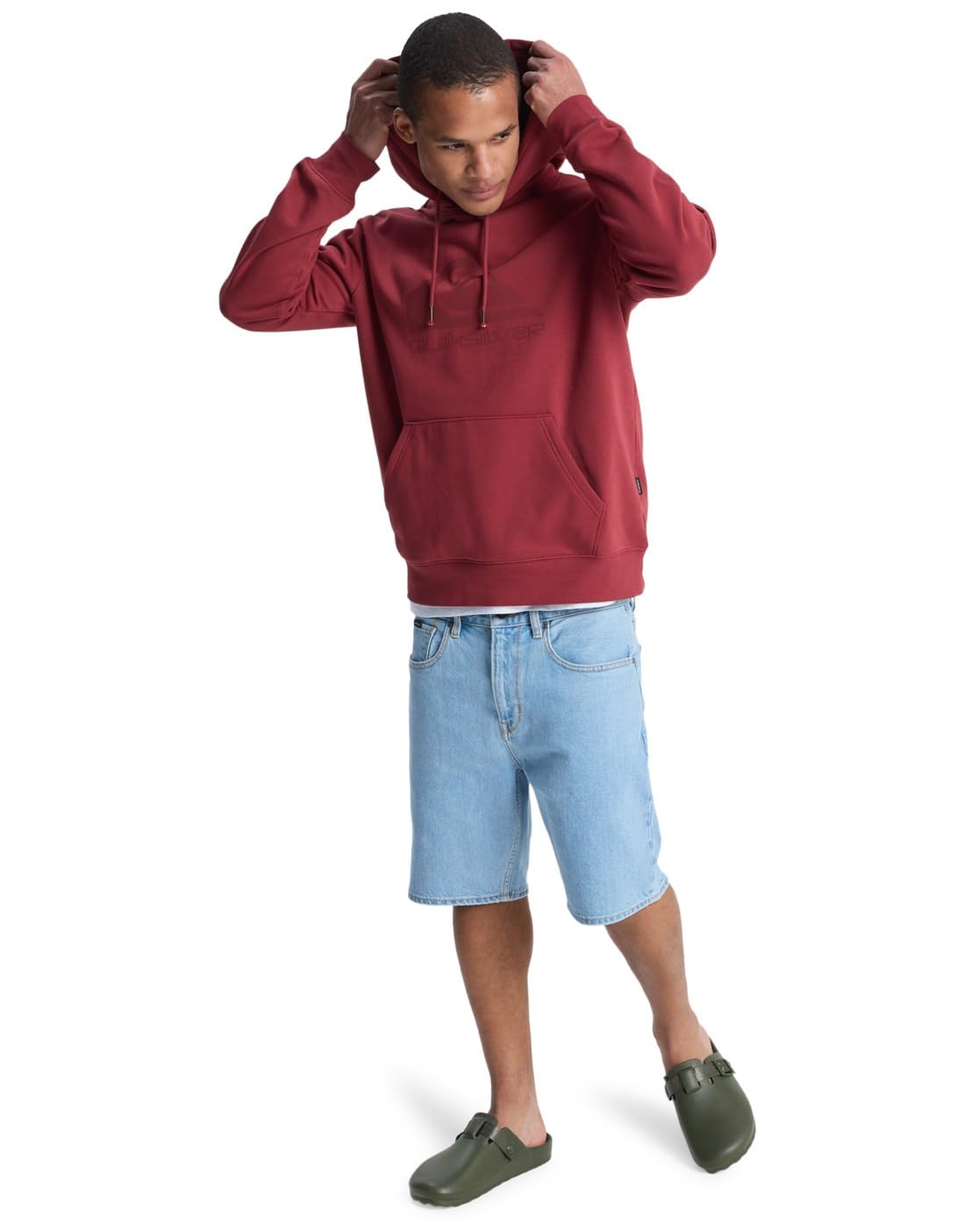 Quiksilver Comp Logo Hoodie Suéter pulóver Hombre (Pack de 1)