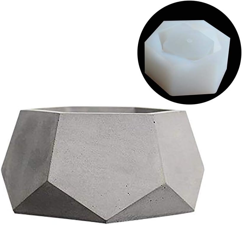 Nicole Silicone Planter Mold Large Concrete for Succulent Plants Handmade Geometry Craft Garden Bonsai Decorating Tools