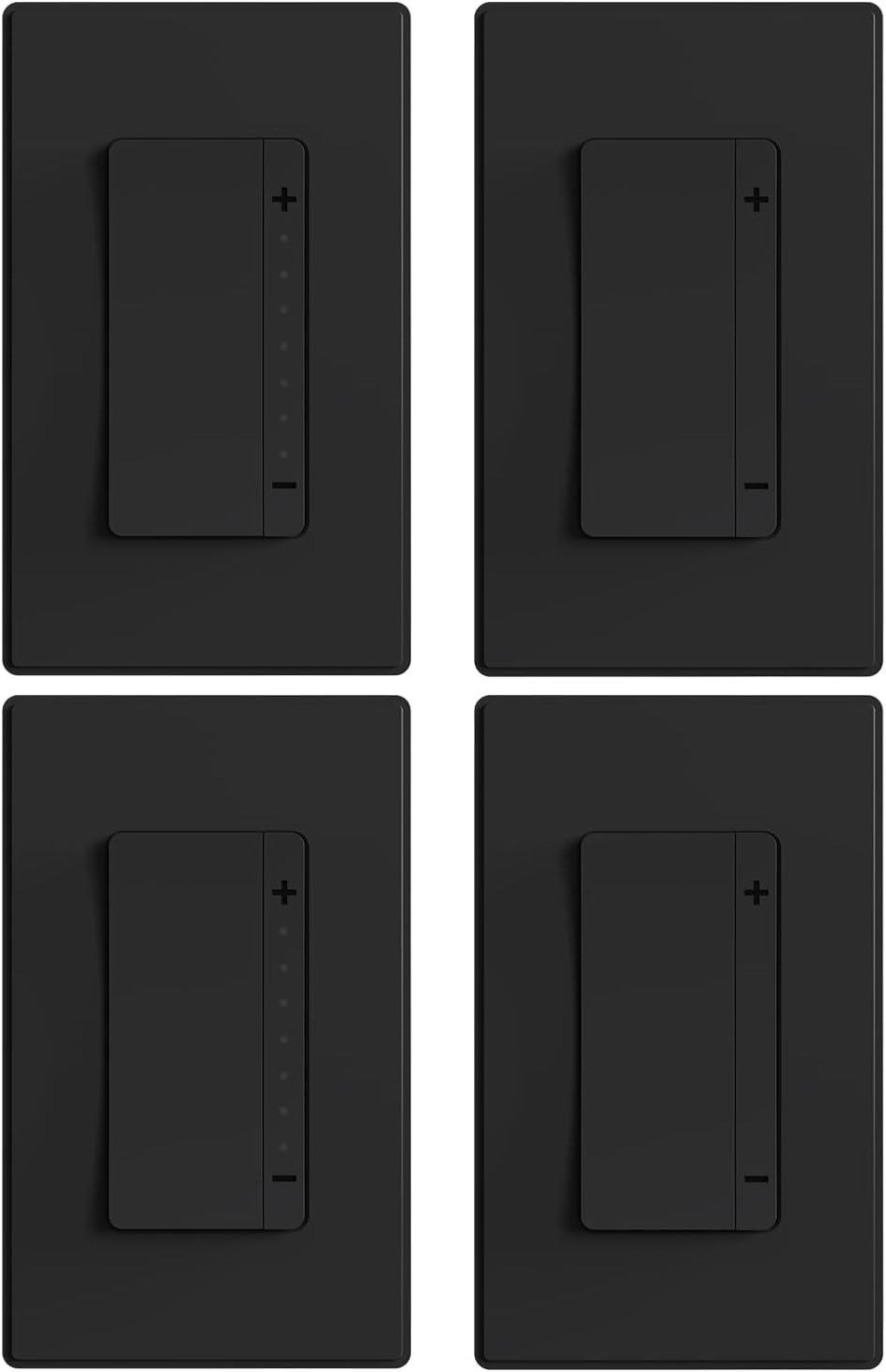 ELEGRP LEDPro™ Multi-Location Dimmer, EDM25BMC Master and Companion Dimmer Light Switch for LED, Single Pole/3 Way/4 Way, 2 Pack, Matte Black