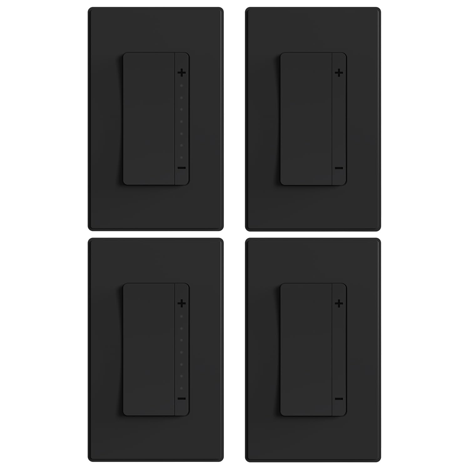 ELEGRP LEDPro™ Multi-Location Dimmer, EDM25BMC Master and Companion Dimmer Light Switch for LED, Single Pole/3 Way/4 Way, 2 Pack, Matte Black