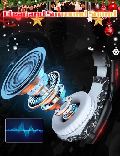 FEIYING Gaming Headset with Microphone, Gaming Headphones Stereo 7.1 Surround Sound PS4 Headset 50mm Drivers, 3.5mm Audio Jack Over Ear Headphones Wired for PC Switch PlayStation Xbox PS5 Laptop