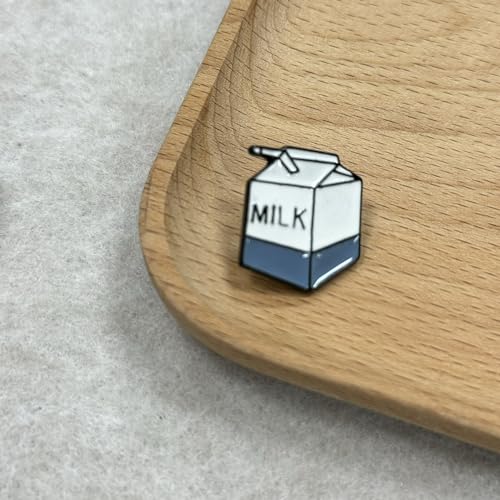 Image of Milk Awesome Brooch Cartoon Enamel Brooch Pin Jacket Lapel Metal Pins Brooches Badges Exquisite Jewelry Pin