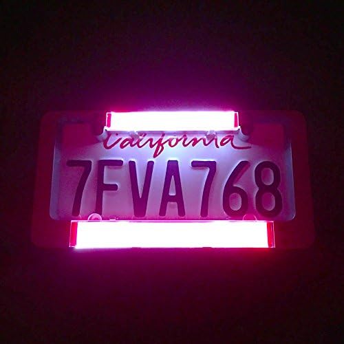 LumiSign - The License Plate Frame with LED Rear Stop 3rd Brake Light Safety Inserts That Lights Up Automatically When You Brake/Installs in Seconds/No Wires