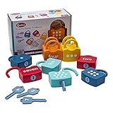 Kghios Kids Learning Locks with Keys Numbers Matching & Counting Montessori Math Educational Toys Materials for Toddlers Ages 3 yrs+ Boys and Girls Preschool Games Gifts