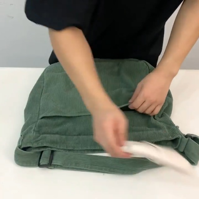 Bolso Tote de Pana para Mujer con Cierre y Correa Ajustable miniatura 7